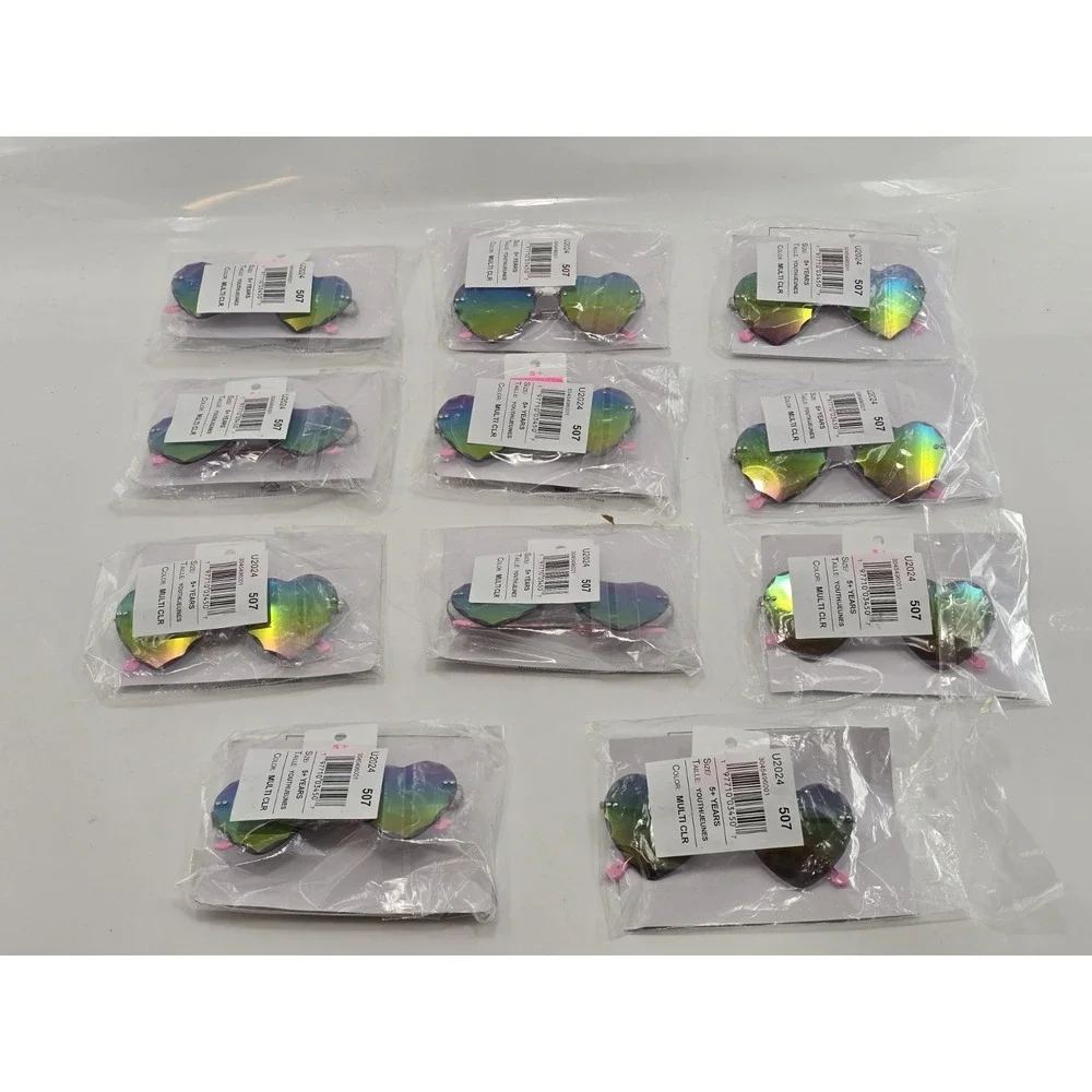 11 Lot Of The Children's Place Multi-Color Beaveled Heart UV Sunglasses-Youth 5+